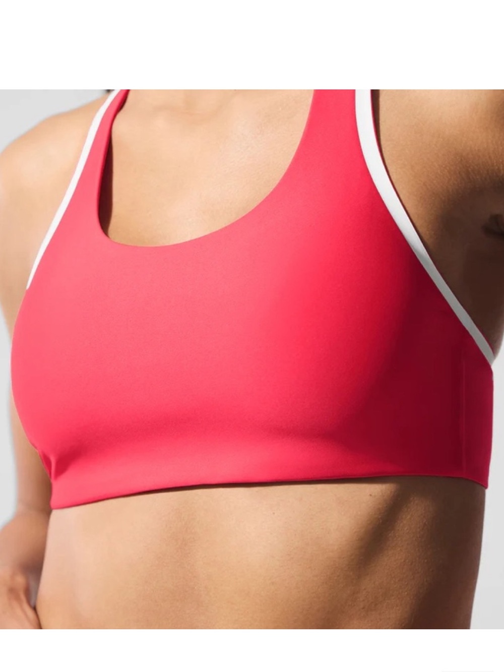 ALO Yoga Airlift Contrast Sports Bra in Candy Red
